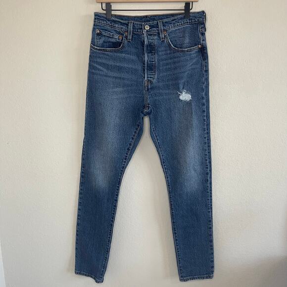 Levi’s Denim - Levi’s 501 S Denim Jeans Skinny Button Fly Dark Wash - Size W30